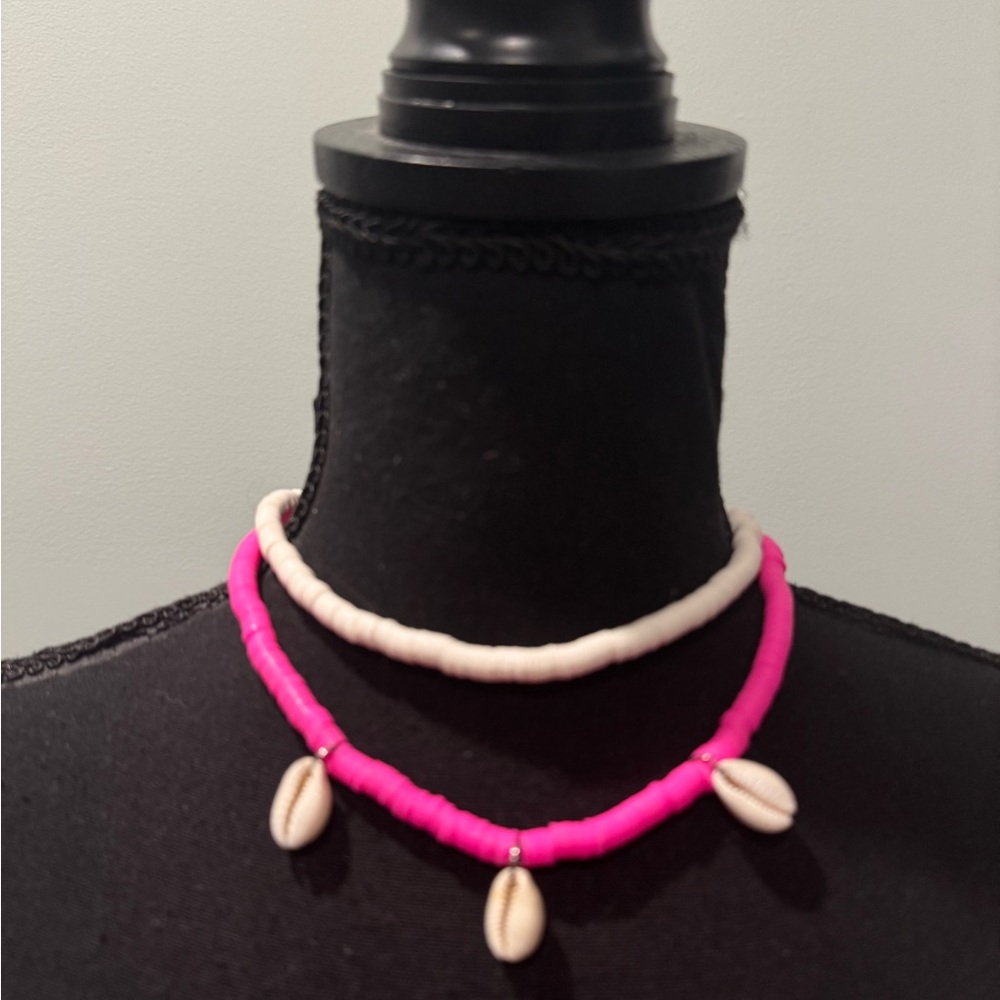 2 seashell surf necklace (s) adjustable